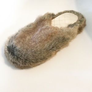Pottery Barn Fur Slippers